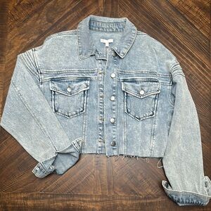Gianni Bini Washed Blue Jean Jacket